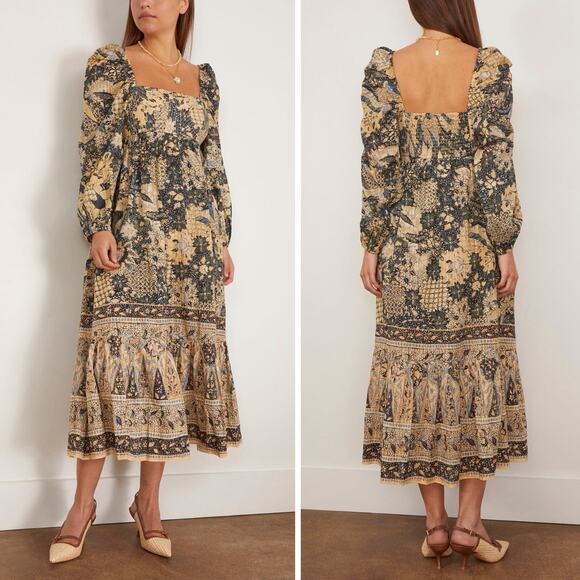 Ulla Johnson Dresses & Skirts - ULLA JOHNSON Natilda Puff Sleeve Midi Dress in Bellflower Size 8
